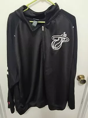  Very Nice NBA Miami Heat Zip Up Jacket. Black. White Heat Logo. 2XL. See Pics.  • $24.99