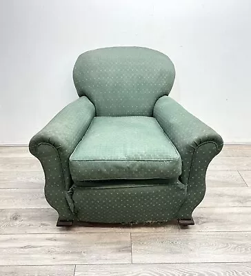 £125 • Buy Victorian Armchair Rolled Arms & Curve Sides For Reupholstery * Howard Style
