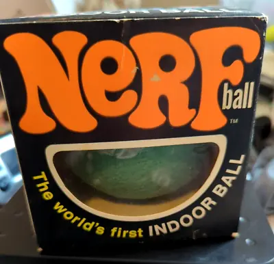 Original Vintage 1969 Official Nerf Indoor Ball In Nice Box No 95 Usa Blue Green • $49.99