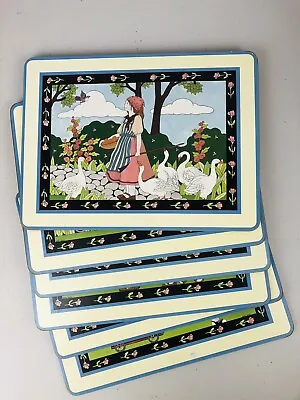 Pimpernel Placemats Little Treasures Vintage Folk Art Cottage Core Country 80’s • $25