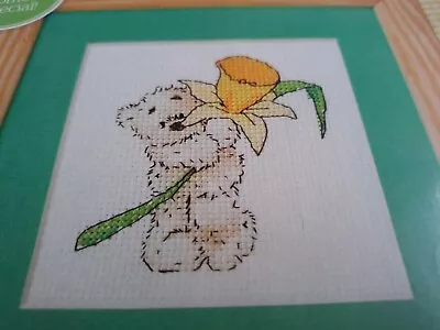 Cross Stitch Chart Lickle Ted Daffodil Teddy Bear Spring Flower Chart  Only • £1.25