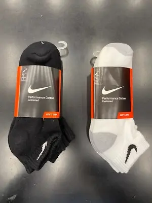 Nike Performance Cotton Cushioned Training Low-cut Socks 3 Pair Pack Medium 6-8 • $12