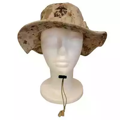 USMC MCCUU Cover Field Desert MARPAT Combat Boonie Size Medium Bucket Hat Strap • $10.79