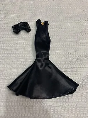 Barbie Fashion Doll Black Formal Mermaid Dress Gown Plus Shrug Jacket New! Gifta • $5