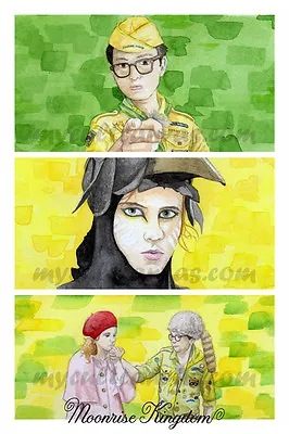 Original Moonrise Kingdom Art Print Poster Wes Anderson Blu DVD Zissou Rushmore  • $24