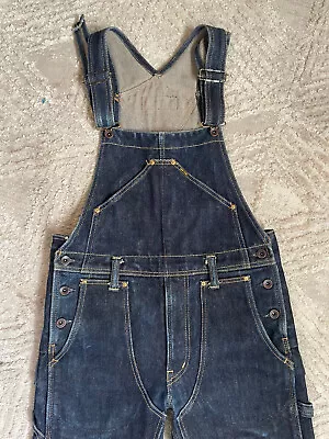 Iron Heart IH-805 21oz Denim Overalls W30 (measures 33 ) Free Shipping • $170