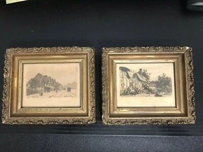£42.84 • Buy Two Wilfrid Ball Etchings Shakespeare's House & Anne Hathaways House