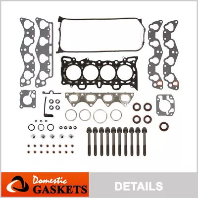 Fits 96-00 Honda Civic Del Sol 1.6L SOHC Head Gasket Set Bolts D16Y7 D16Y8 D16Y5 • $78.33