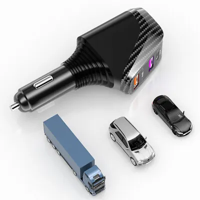 12V-24V Truck Car Cigarette Lighter Conversion Plug One For Three USB Extended • $21.23
