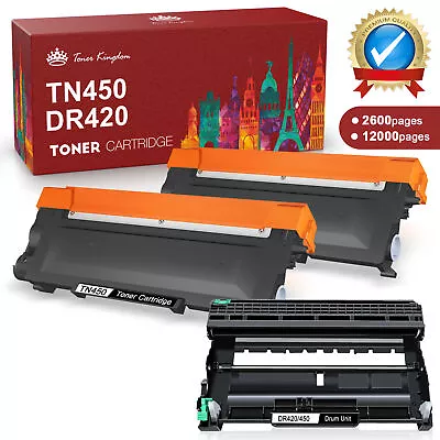 2 TN450 Toner And 1 DR420 Drum For Brother HL-2270DW HL-2240 HL-2280DW MFC-7360N • $28.45