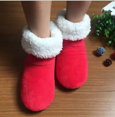 Womens Winter Warm Fleece Lined Ankle Boots Casual Indoor Slippers Sock Booties • $30.34