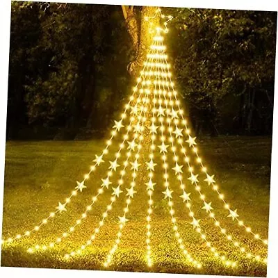 Outdoor Christmas Decorations Star Lights 12FT Christmas Tree Warm White • $37.58