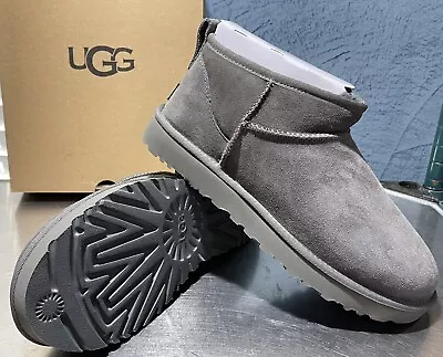 UGG Classic Ultra Mini Women’s Boots In Grey SIZE 10 1116109 GREY • $112.23