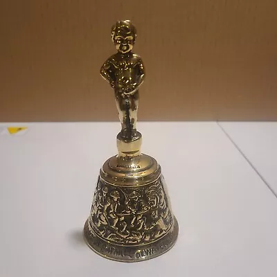 Vintage Bruxelles Belgium Bell Metal Boy (nice Condition) • $28