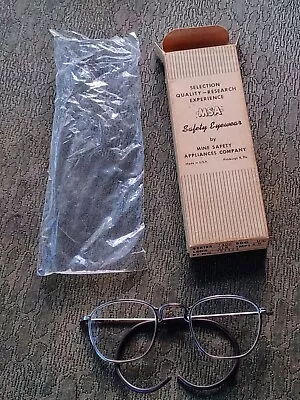 VTG ? Silver MSA Safty Eyewear Glasses In Box # 7300. • $19.95