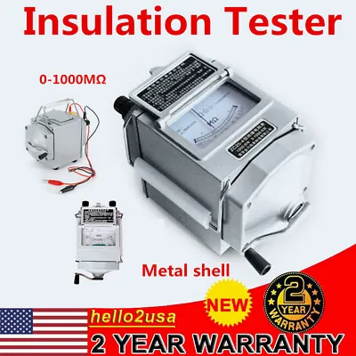 Megohmmeter 1000V Insulation Resistance Tester Hand Crank Megger 1000M • $51