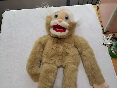 Vtg. Sunny & Co. Full Body Wrap Around ?grandpa Monkey Puppet Moveable Mouth • $17.79