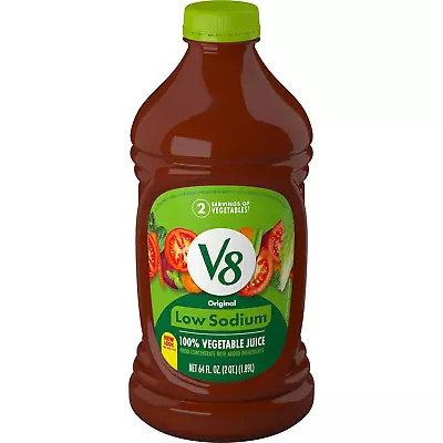 V8 Low Sodium Original 100% Vegetable Juice 64 Fl Oz Bottle • $5.76