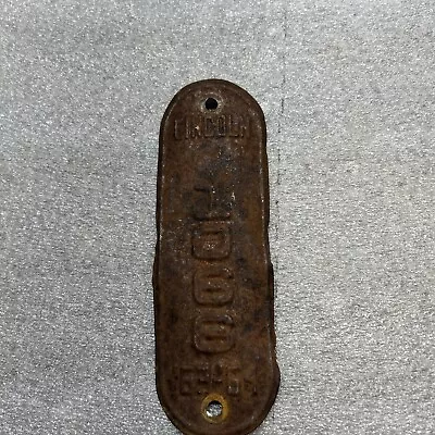 60'S Lincoln Nebraska BICYCLE LICENSE PLATE TAG NUMBER 1066 • $19