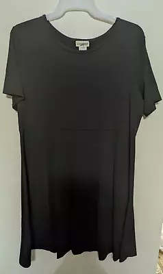 Travelsmith T Shirt Swing Dress Womens Size XL Black #200 • $8.99