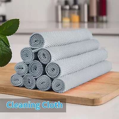 5PCS Reusable Microfiber Cleaning Streak-Free Towels Kitchen Cleaning Towels USA • $5.99