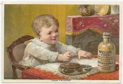 Mellin's Food With Baby Reaching Good Friends Victorian Trade Card • $7.99