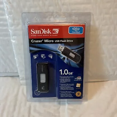 SanDisk Cruzer Micro USB Flash Drive 1.0 GB Flash Drive SEALED NEW • $18.95