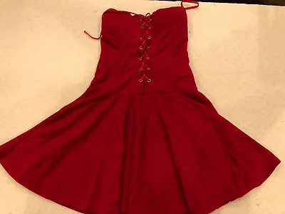 Naughty Sexy Halloween Cosplay Womens Very Short Red Las Vegas Corset Dress  • $26.96