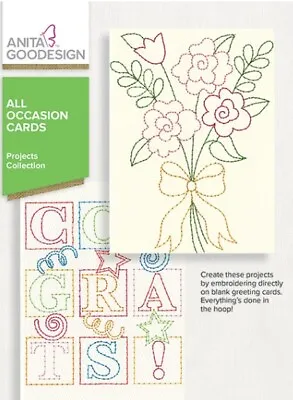 Anita Goodesign - All Occasion Cards - Machine Embroidery Designs Usb Pes • £17.95