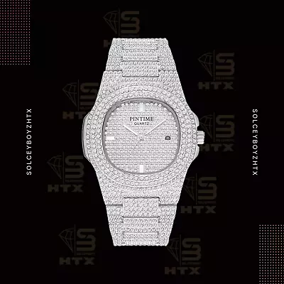 Luxury Mens/Womens Unisex Diamond Watch Bling Iced-Out Watch Oblong Wristwatch • $99.50