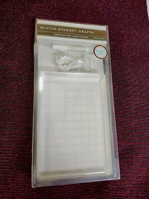 Martha Stewart Crafts Clear Acrylic Stamp Mount 4x6 Handle And Glue Set New  • $10