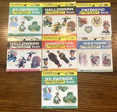 LOT (253 Total) Eureka Stickers Seals PARTIAL Halloween St Patrick Patriotic VTG • $24.99