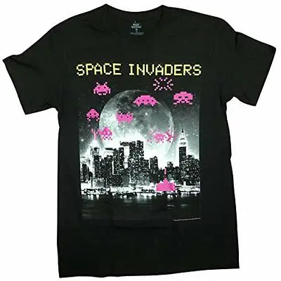 Space Invaders Digital Invader Classic Retro Gaming Adult T-Shirt Black Medium • $14.95