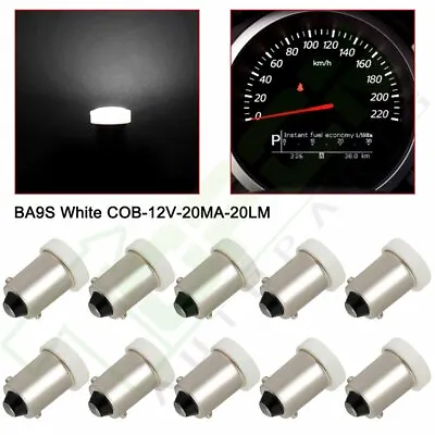 Pack Of 10 White COB 12V BA9s 1895 H6W 53 57 LED Dashboard LED Light Bulb Lamp • $9.59