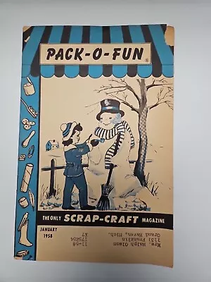 Vintage January 1958 Pack O Fun Scrap-Craft Magazine • $6.99