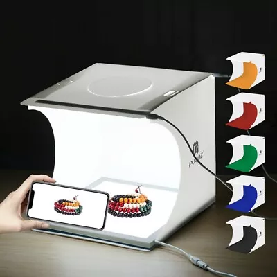 Mini Photo Studio Light Box Kit With LED Lights And Back Portable Folding Tent • $23.99