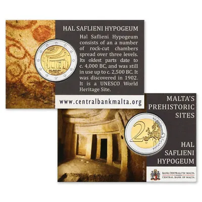 2022 Malta € 2 Euro BU Coin UNESCO World Heritage: Hal-Saflieni Hypogeum • $14.90