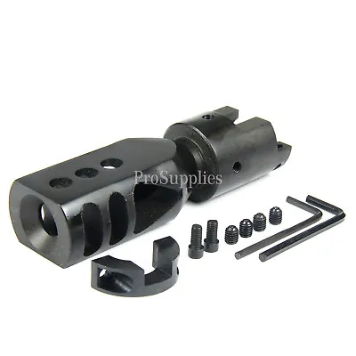 K98 Clamp Bolt On Tanker Style Muzzle Brake Triangular Baffles For K98 Mauser • $44.85