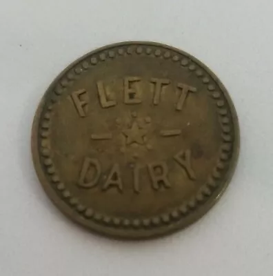 Flett Dairy Good For 1 Quart Milk Trade Token Coin • $15.73