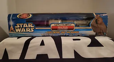 Mace Windu Lightsaber STAR WARS 2002 Saga Collection Phantom Menace MIB • $49.90