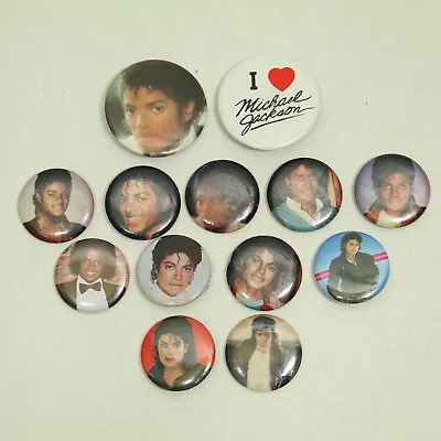 MICHAEL JACKSON Pin Button Vintage Badge Pinback (Lot Of 13) • $32.95