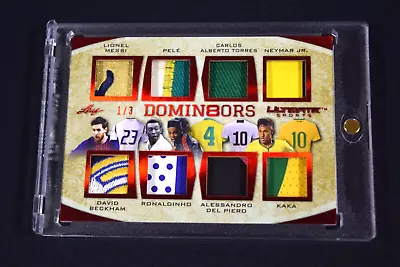 Pele Messi Neymar Beckham Ronaldinho 2019 Leaf Ultimate Domin8ors Patches Red /3 • $5