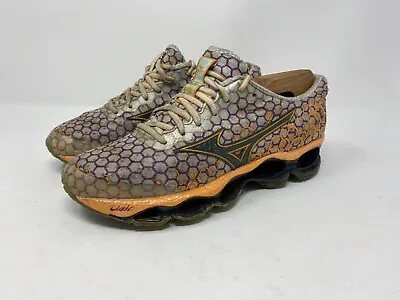 Mizuno Wave Prophecy 3 Womens Sz 7 Orange Purple Honeycomb Running Shoes • $44.80