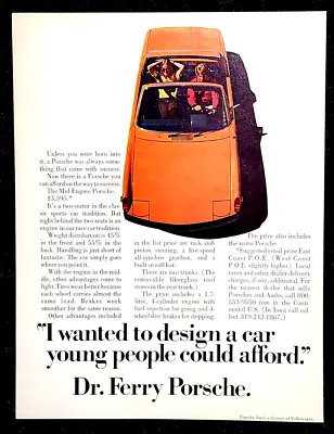 1971 Porsche Vintage Print Ad • $9.25