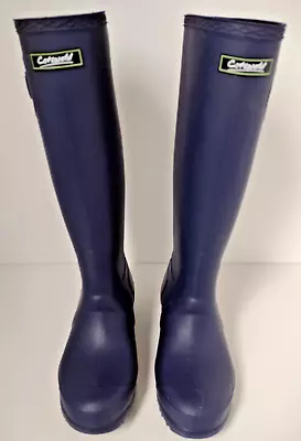 Cotswold Blue Womens Rubber Wellington Wellies Boots Size 4 • £20