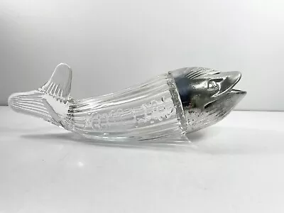 Vtg MCM Nuss Wal Nut Whale Glass Fish Peanut Candy Dispenser Germany New Boxed • $34.99