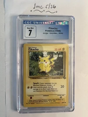 $0.99 • Buy 1999 Pokemon Jungle Unlimited 60/64 Pikachu CGC 7 Near Mint