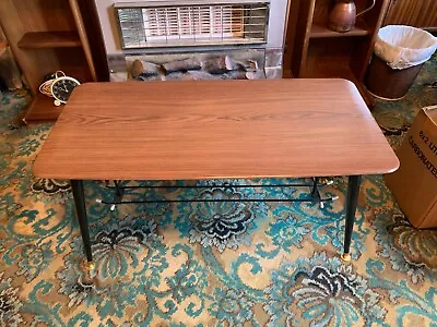 Vintage 50s Or 60s Coffee Table With Dansette Legs • £59