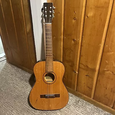 Vtg 60s Classic Guitar By Kay 6 String Acoustic Wood Hard Case Restore Project • $99