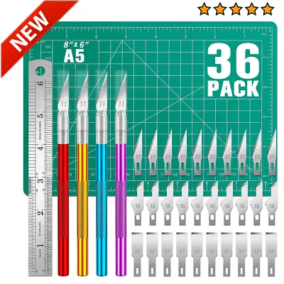 $13.99 • Buy Kit Exacto Knife Set 30 Blades Refill Xacto Cutting Mat Craft Pen Cutter Razor